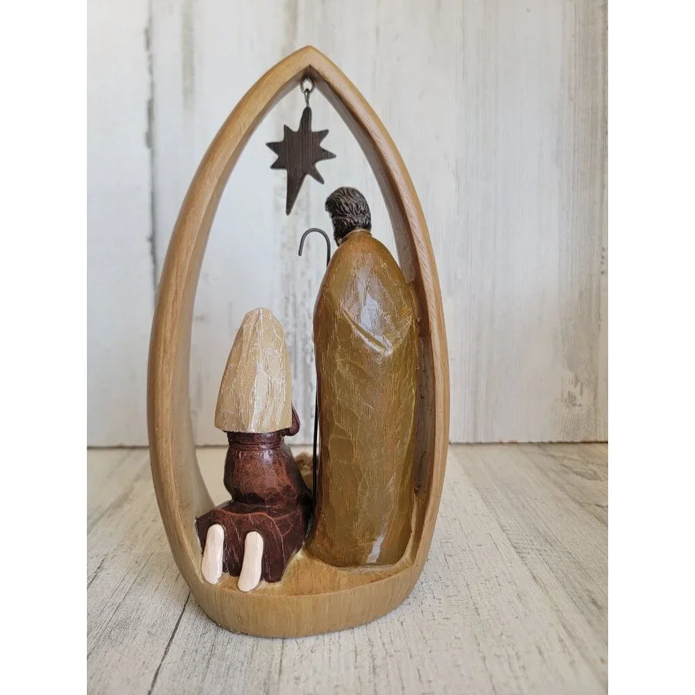 Ganz Holy family Joseph Mary Jesus Nativity scene star wooden‎ home decor